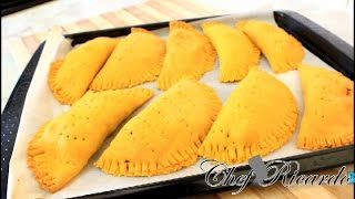 Jamaican Chicken Patties Recipe  Recipes By Chef Ricardo [upl. by Oryaj754]