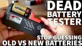 How to Use a Battery Tester to Find Good vs Bad Batteries  Test Old Batteries and Check Power Level [upl. by Glinys]