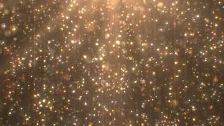 Beautiful Gold Glitter Particle Rain Falling Shimmers Sparkle Light 4K DJ Visuals Loop Background [upl. by Cilegna]