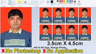 how to make 35 cm x 45 cm photo  pixel me photo kaise banaye  How to resize photo in paint [upl. by Aehsila273]