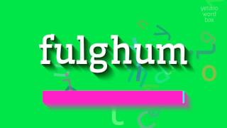 HOW TO SAY FULGHUM fulghum [upl. by Mathur]