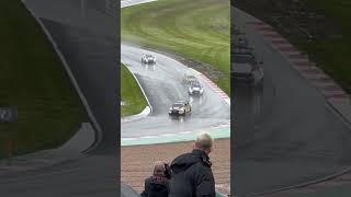 BTCC Donington Park 2024  Due to heavy rain cars out for practice laps to check track conditions [upl. by Darlleen]