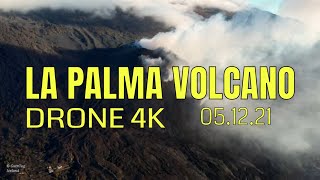 La Palma Volcano goes in underground mode Odd openings emit tons of lava 4K Drone 051221 [upl. by Metcalf]