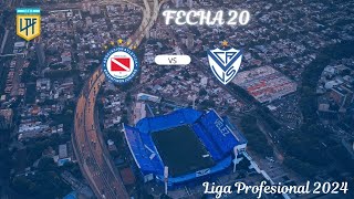 ARGENTINOS JRS VS VELEZ SARSFIELD  EN VIVO  FECHA 20  LIGA PROFESIONAL [upl. by Nirahs281]