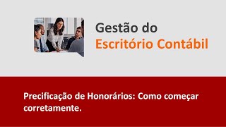 Precificação de Honorários Como começar corretamente [upl. by Calendra]