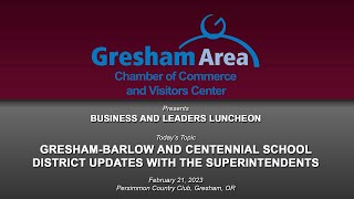 GreshamBarlow and Centennial School Updates with the Superintendents [upl. by Ken]