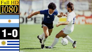 Argentina 10 Uruguay World Cup 1986  Full highlight  1080p HD  Diego Maradona [upl. by Naired895]