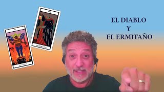 APRENDE TAROT Combinación El Diablo y El Ermitaño [upl. by Nemra659]