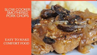 Slow Cooker Smothered Pork Chops pork slowcooker [upl. by Weider782]