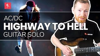 Highway To Hell Guitar Solo  How To Play The Highway To Hell Guitar Solo by ACDC [upl. by Onairotciv135]