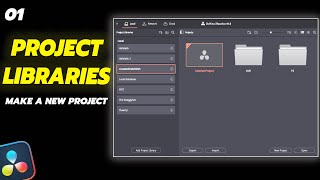 Make Your First Project  Project Libraries  DaVinci Resolve [upl. by Plath]