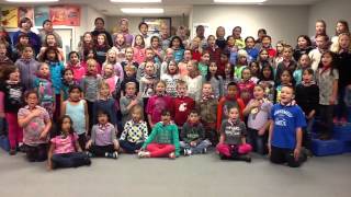 2nd 3rd and 4th Grade school choir sings the Star Spangled Banner [upl. by Krispin]