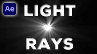 How to make light rays in After Effects  After Effects tutorial [upl. by Lippold]