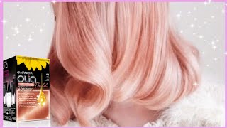 Cabello Rosa oro en casa muy fácil  Tinte Olia bold de Garnier 🌺 V DE VERO STYLE [upl. by Beesley]