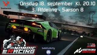 3 afdeling  Snetterton  Sæson 8  Nordic eRacing ACC PC [upl. by Ennaeerb]