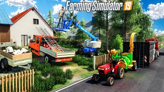 Elagage amp Enlèvement darbres morts Farming Simulator 19 PAYSAGISTE [upl. by Lovich]