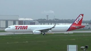 TAM Linhas Aéras Airbus A321 PTMXN  First Flight Takeoff  Landing  Finkenwerder Airport [upl. by Jamie853]