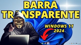 Barra de tarefas transparente no Windows 11 A solução 2024 [upl. by Nessie79]