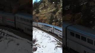 Amtrak California Zephyr going through the Rockies [upl. by Adiaros]