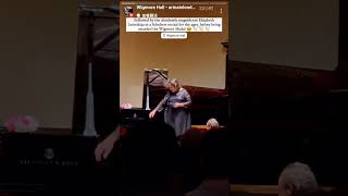 Receiving the Wigmore Hall Medal  Audience views 29092024 Elisabeth Leonskaja [upl. by Aleyam]