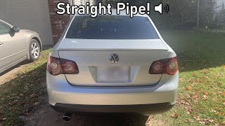 2008 Volkswagen Jetta S Muffler Delete WILD [upl. by Grosz]