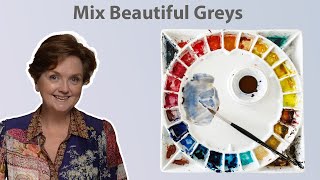 How to Mix Watercolour Greys Tips for Custom Grey Tones amp Premixed Options [upl. by Gonagle]