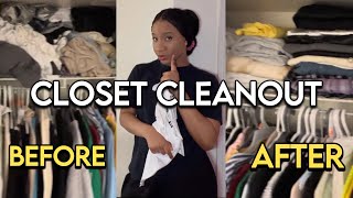 EXTREME CLOSET CLEANOUT 2024 donating half of my closet [upl. by Damiani]