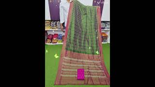 💥Ikkat Cotton Mercerised Saree ₹1700 ikkat mercerisedcotton handloomsarees handloomlove [upl. by Lulu184]