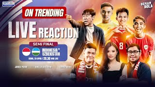 LIVE REACTION  UZBEKISTAN VS INDONESIA  AFC U23 ASIAN CUP 2024  DEMAM BOLA [upl. by Yancey200]