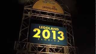 Legoland Florida New Years Eve 2012 brick drop and fireworks [upl. by Hairym]