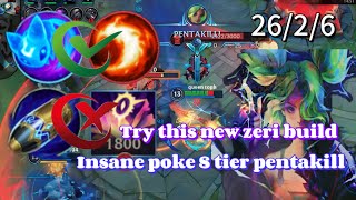 Ap mid Zeri getting pentakill with this new build Aery solo queue rankgame guide in wildrift [upl. by Edrea]