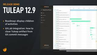 Tuleap 129 release  Cross project in Roadmap  GitLab integration close artifacts automatically [upl. by Francisca]