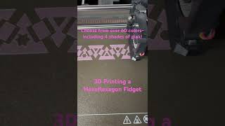 Hexaflexagon Fidget being 3D printed in Pink and Fluorescent Rose [upl. by Valenka]