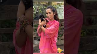 සචිනිගේ බව්වා ❤🥰🙈  Sachini dilhara loving pet sachinidilhara love pet dog couple trending [upl. by Anelaf259]