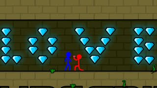 Watergirl and Fireboy  Stickman Animation  Part 2 [upl. by Georgena]