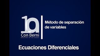 Método de separación de variables [upl. by Naujud112]