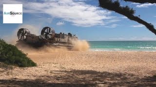 US Marines LCAC Hovercraft Hawaii Beach Landing [upl. by Sandy]