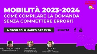 Mobilità 20232024 come compilare la domanda senza commettere errori [upl. by Saltzman]