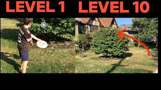 Level 1 level 10 frisbee trick shots [upl. by Katzen]