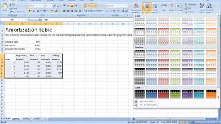 Amortization Table and cash Flow in Excel [upl. by Sherri922]