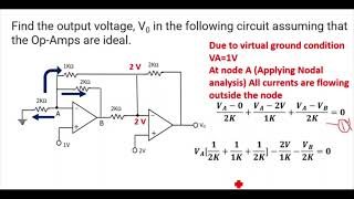 Easiest way to solve Opamp questions Opamp nodal analysis [upl. by Junie]