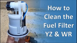 How To Clean  Replace Fuel Filter on a Yamaha YZ and WR [upl. by Tarsus]