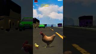 Chicken road crossing video 🐓🐓  214  youtubeshorts viralshorts ytshorts shortsfeed yt shorts [upl. by Anaela]