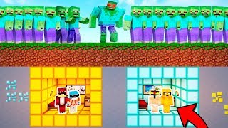 BASE SUBTERRANEA TROLL VS EJERCITO DE ZOMBIES INFECTADOS 😱 MINECRAFT [upl. by Ainerbas]