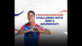 Whats On Your Phone Challenge with Jemimah Rodrigues amp Arundhati Reddy  Delhi Capitals  WPL 2024 [upl. by Nodnyl]