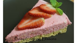 NOBAKE STRAWBERRY CHEESECAKE [upl. by Wolbrom966]