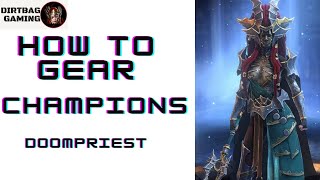 HOW TO GEAR DOOMPRIEST  BEST HEALING EPIC  Raid Shadow Legends Gear Guide [upl. by Carothers]