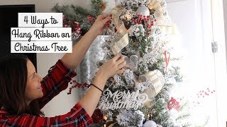 4 Ways to Hang Ribbon on Your Christmas Tree How to Hang Ribbon on Christmas Tree [upl. by Odlanier599]