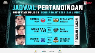 🔴LIVE  MDL ID S9  Regular Season  Hari 1 Minggu 1 [upl. by Quenna700]