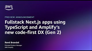 Build fullstack Nextjs and TypeScript apps with AWS Amplify’s new DX  Amazon Web Services [upl. by Nnylatsyrk344]